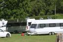 Caravans in the grounds of Phear Park on Thursday. Ref exe 1834-25-15SH. Picture: Simon Horn