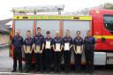 Crew Managers – Training Samuel Day and Kimberley Hughes (far left and far right) with new Control Firefighters (from L-R): Tina Thatcher, Alfie Hill, Harriet Hillman, Michelle Roberts, Billie Ayre and Marianne Harris