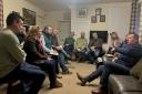 Simon Jupp MP with Farming Minister Mark Spencer MP and local farmers in Ottery St Mary, East Devon