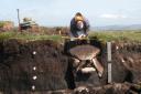 Archaeologists at work on the Whitehorse Hill site on Dartmoor.