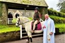 With the Archdeacon of Exeter, Andrew Beane, at Calverleigh Church.