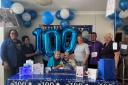 Peter Smith celebrated his 100th birthday with an Ipswich Town cake and in the company of friends and family.