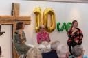 (L-R) Debt coach Keth Jackson, volunteer Theresa Grey, and debt free ex-client Charlotte Drake