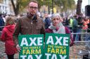 Adam Dance MP stands with the farmers as they protest in Westminster.