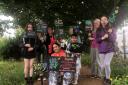 Shruti Bhoyar with a group of volunteers at the community garden