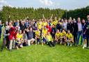 Celebrations for Exmouth Town players and supporters