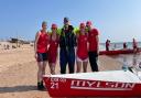 Exmouth Ladies coastal quad from left: Florence Lock, Caroline Robson, Richard Robinson (cox), Millie Currans, Victoria Sherwood