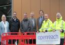 Left to right Rachel Gilpin (CEO of the Estuary League of Friends), Simon Jupp MP for East Devon, Topsham resident Andy Rook, Councillor Rufus Gilbert (Devon County Council and CDS Board Member), Councillor Andrew Leadbetter (Devon County Council), and