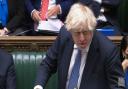 Prime Minister Boris Johnson speaks during Prime Minister's Questions in the House of Commons, London