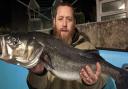 Gary Gatland with a 12lbs Bass from the River Tamar