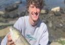 Corey Upham with a 3lb Golden Grey Mullet