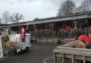 Rotary Club of Exmouth Raleigh's santa rolled in to Bassett's Farm Primary School