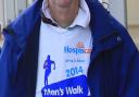 East Budleigh Parish Council chairman Steve Baker, who has died aged 65, pictured earlier this year at the Hospiscare Men's Walk.