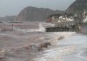 Stormy seas at Sidmouth.