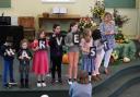 Children at Christ Church's Harvest service