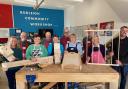 The Budleigh Community Workshop carpentry class.