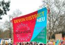 Education union members from Devon marching at the London protest on March 15