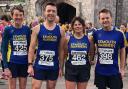 Jenny, Scott, Alison and Jon before the start of the Power Run