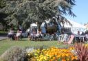 Outside Marquee for Budleigh Literary Festival