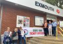 Barry West, members of the ticket office staff and members of the public joined the protest