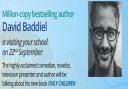 David Baddiel visiting Exmouth Community College on September 22