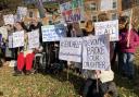 Parents of children with special educational needs and disabilities protested outside County Hall in February.