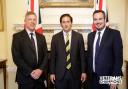 Ben Curry MBE, Johnny Mercer MP and Simon Jupp MP at Downing Street.