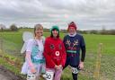 Dawn with former Harriers Lorraine & Terry before the race