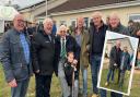 (L-R): Merv Richards, Tony Rowe CBE, Ron Snowshall, Morgan Curtis, Max Rait, Rick Libbey, Graham Howells  Inset Picture: Rick Libbey & Martin Gill