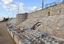 Exmouth sea wall at Sideshore.