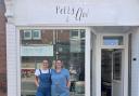 Chloe Lee and Joy Davis outside their new pottery studio