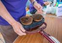 Exmouth Repair Cafe working on the old hoover polisher