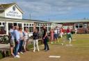 Tri-Hards trying their hands at bowls