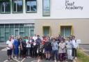 Students and staff at the Deaf Academy, Exmouth