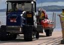 Exmouth inshore lifeboat being launched