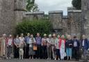 Group photo in the courtyard at Powderham