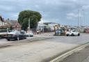 The work at Imperial Road roundabout, Exmouth