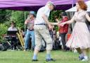 Hat Trick Jazz Band got people dancing at the Pavilion Gardens