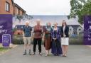 From left: Topsham Charter Day event organisers Robert Thurlow, Marcus Parry, Kathy Parsons, and Valerie Holland with Taylor Wimpey’s Sam Lillington