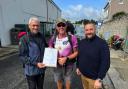 From left: Philip Venning, Chris Jones, Andy Vodden at the Cremyl ferry, Plymouth