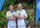 Ladies' Championship Winner Sue Harriott with runner-up Lin Halpin