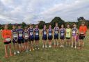 Exmouth Harriers at the start of the Run Exe 5km