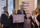 David Reed MP at the WASPI Drop-In session at Westminster, showing his support for 1950s women in his constituency