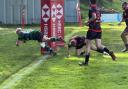 Alex Peterson scoring his opening try