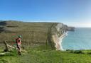 Harriers were able to take in the great views of the Dorset and Devon coastline