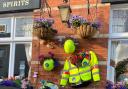 Bicton Inn's display dedicated to Devon Blood Bikes.