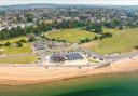 Aerial view of Sideshore at Exmouth.