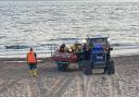 Exmouth RNLI inshore lifeboat being launched. (Library image).