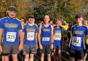 Graham, Jimmy, Jules, Jenny and Amy at the start of the Drogo 10