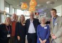 Bob Chilcott (middle) with Budleigh Music Festival trustees